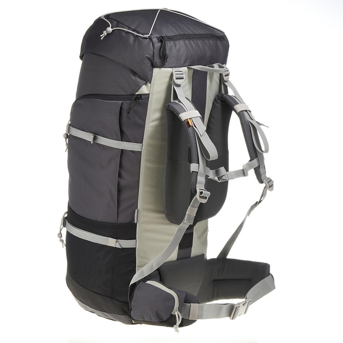 Unique Size  Men's mountain trekking rucksack | FORCLAZ 90L - grey, Carbon Grey, No Color, large image number 4