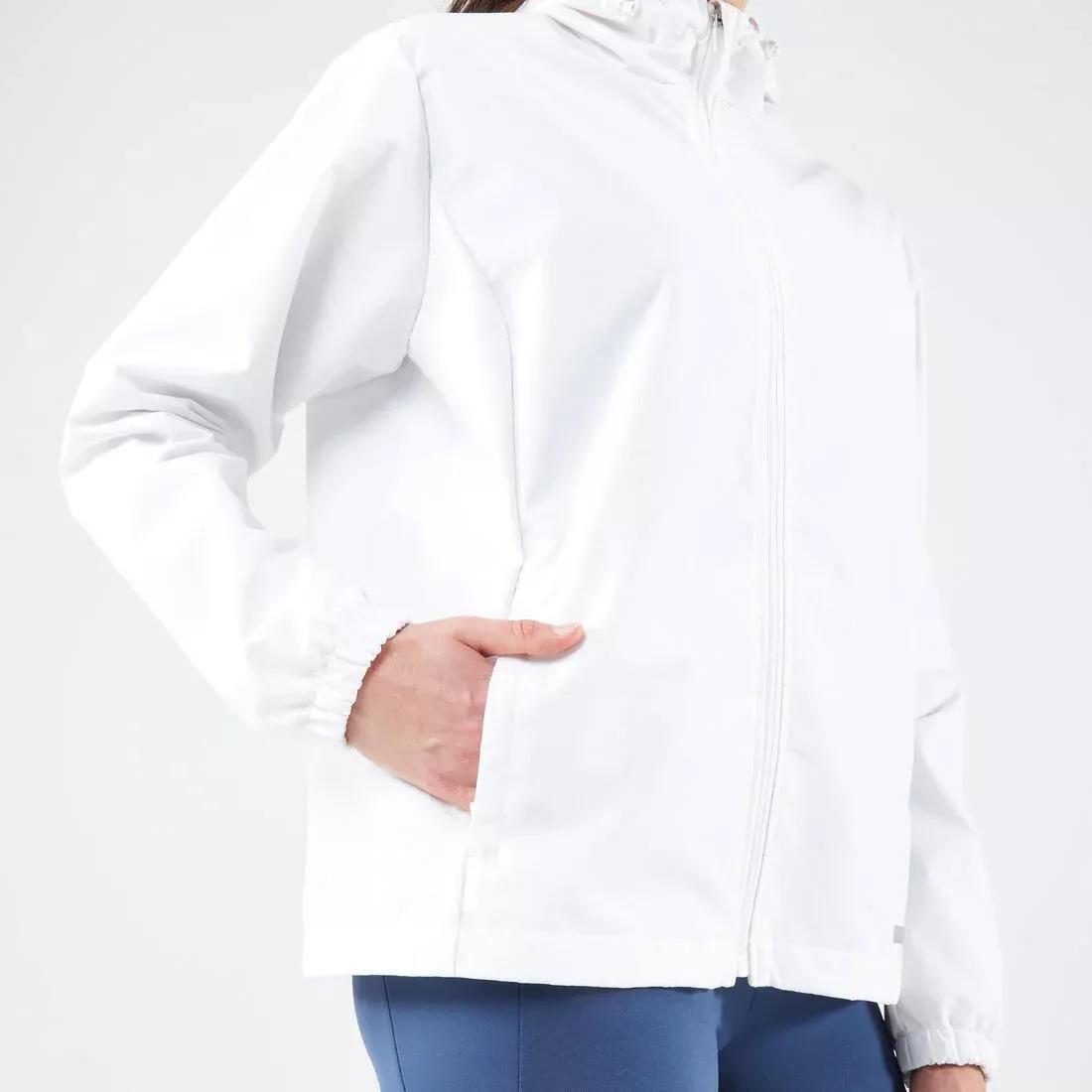 ULTRA WHITE Women's Waterproof Running Jacket - KIPRUN Run 100 Rain - White, , large image number 6