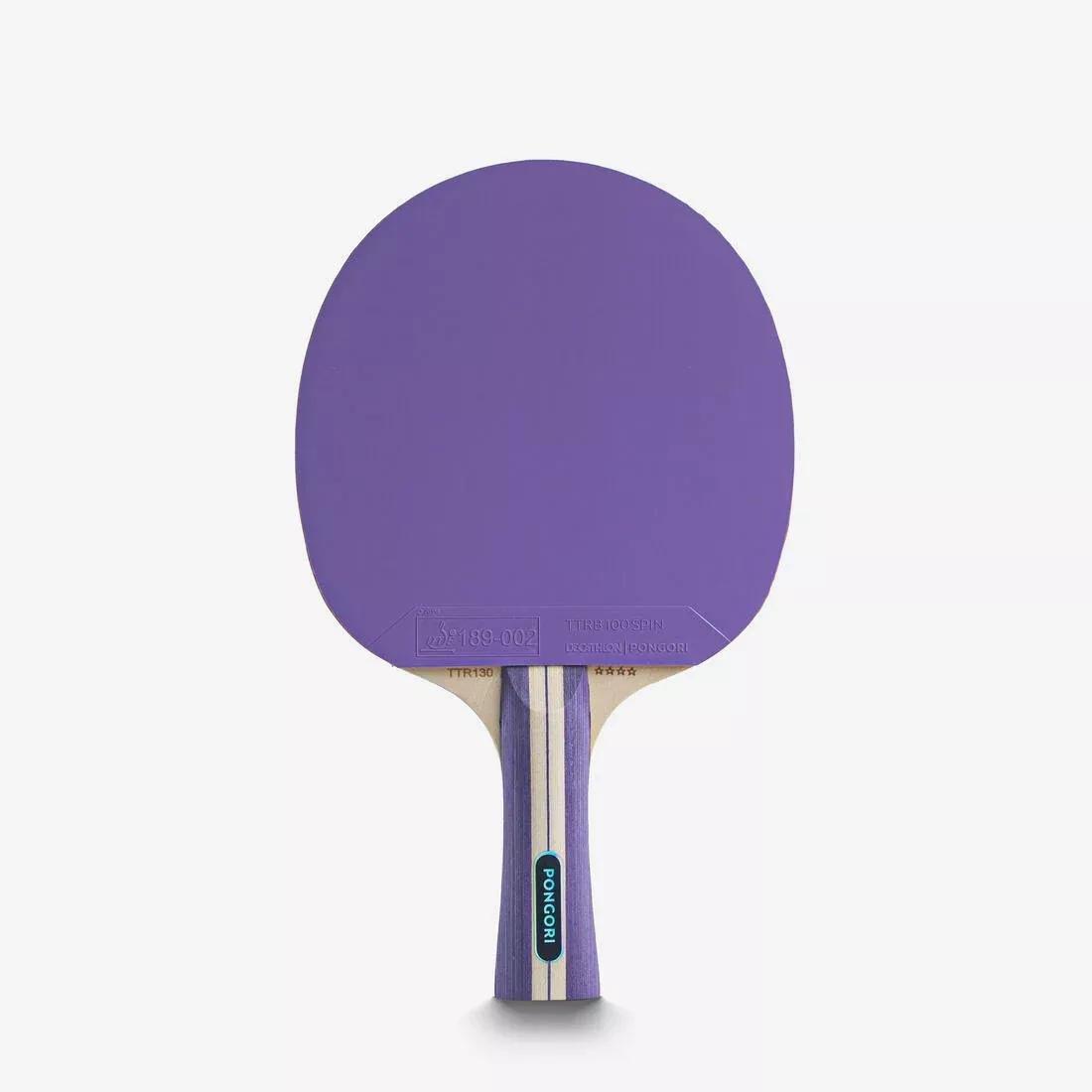 Set Of 2 Bats TTR130 Spin 4* ITTF School/Club + Balls, Purple, No Color, large image number 3