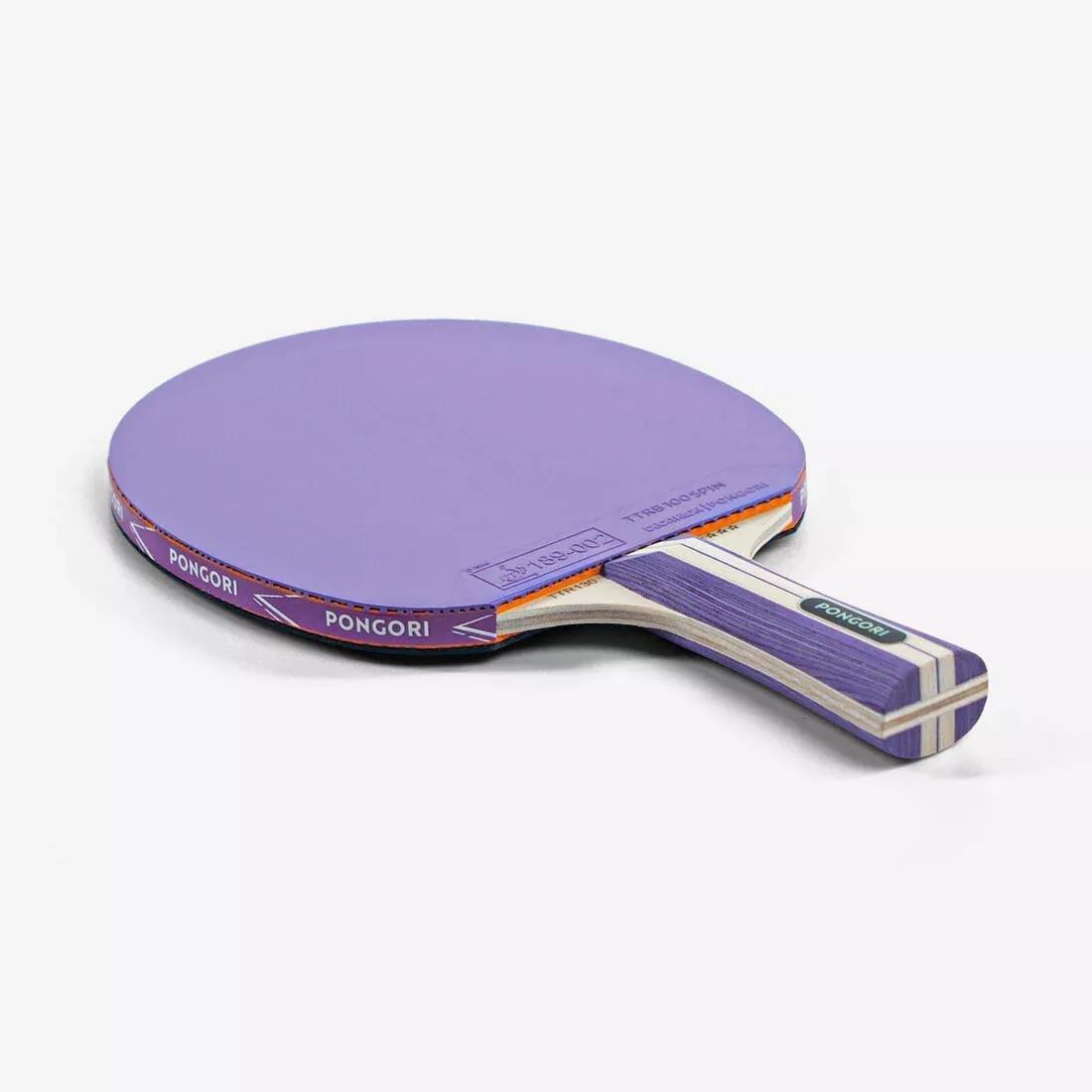 Set Of 2 Bats TTR130 Spin 4* ITTF School/Club + Balls, Purple, No Color, large image number 6