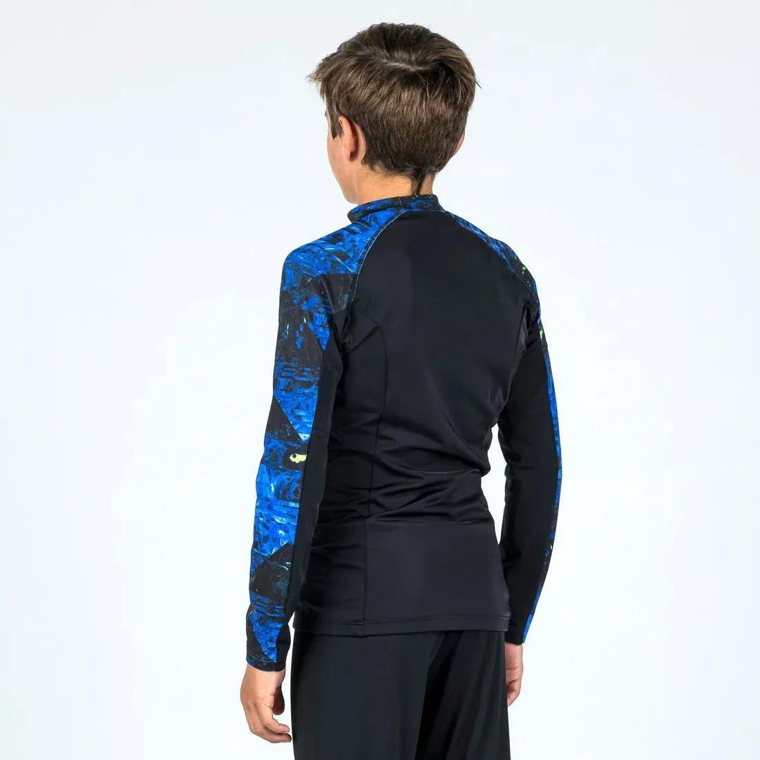 GREEN Boy's long-sleeved anti-UV T-shirt - 500 Vortex, , large image number 3