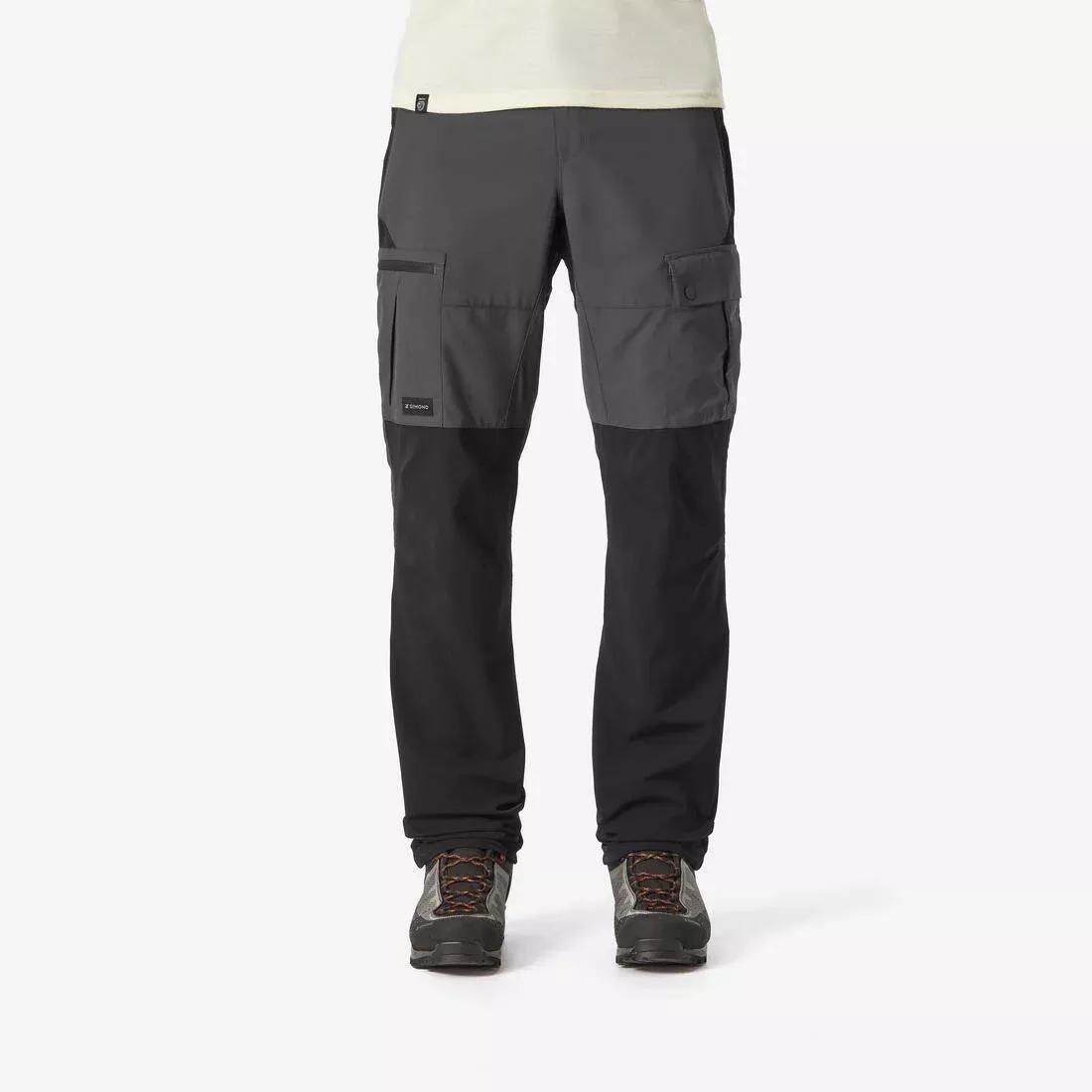 Men Durable Trekking Trousers - MT500, Grey, No Color, medium