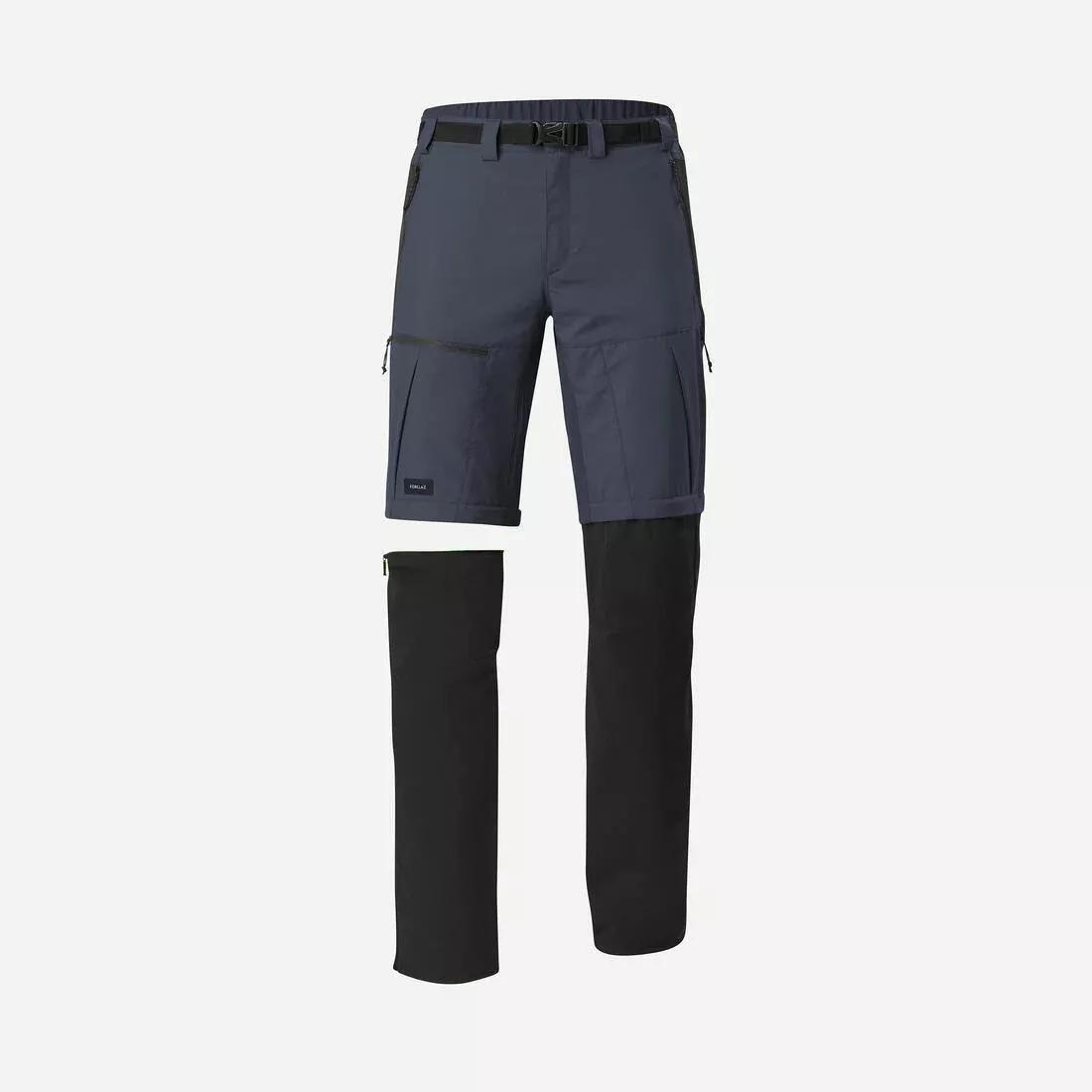 Men 2-In-1 Adjustable And Robust Hiking Trousers - Mt500, Grey, , large image number 6