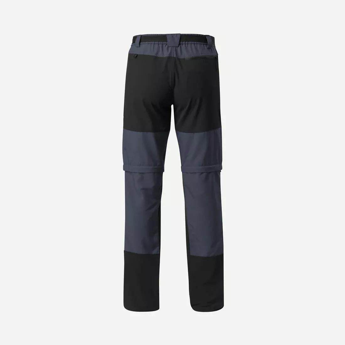 Men 2-In-1 Adjustable And Robust Hiking Trousers - Mt500, Grey, , large image number 7