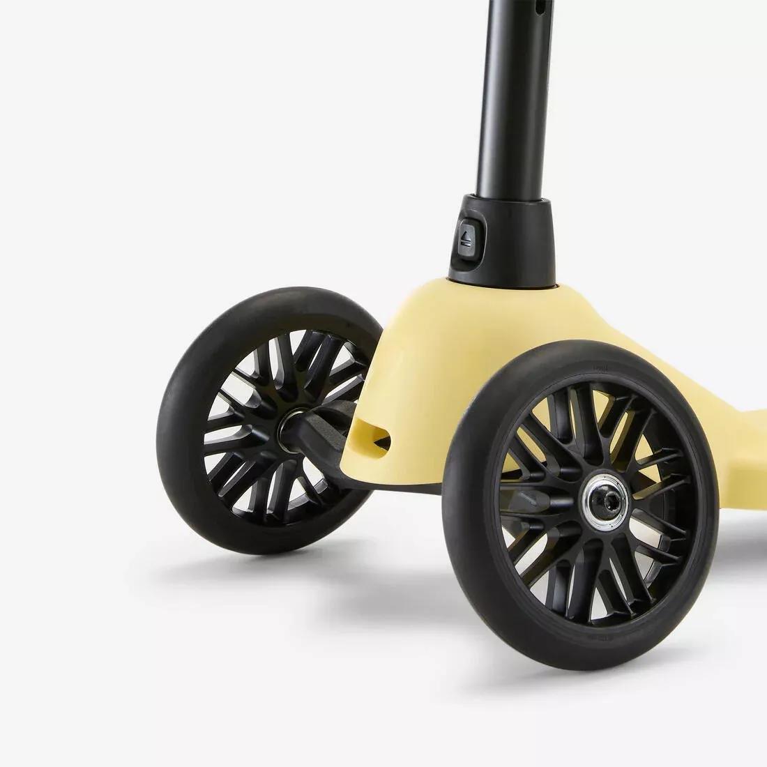 Kids 3-Wheeled Scooter - Btwin B100, Yellow, No Color, large image number 5
