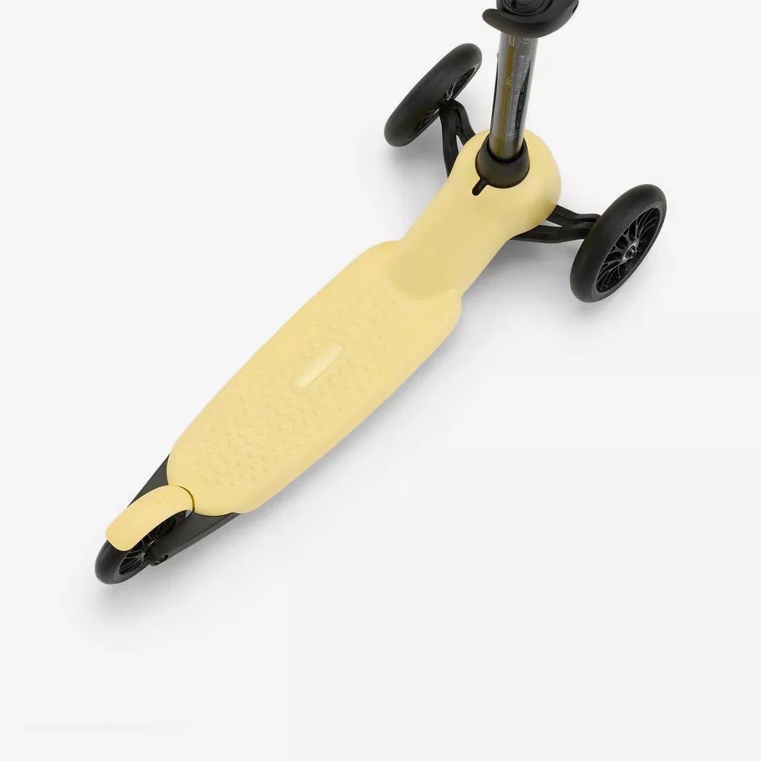 Kids 3-Wheeled Scooter - Btwin B100, Yellow, No Color, large image number 6