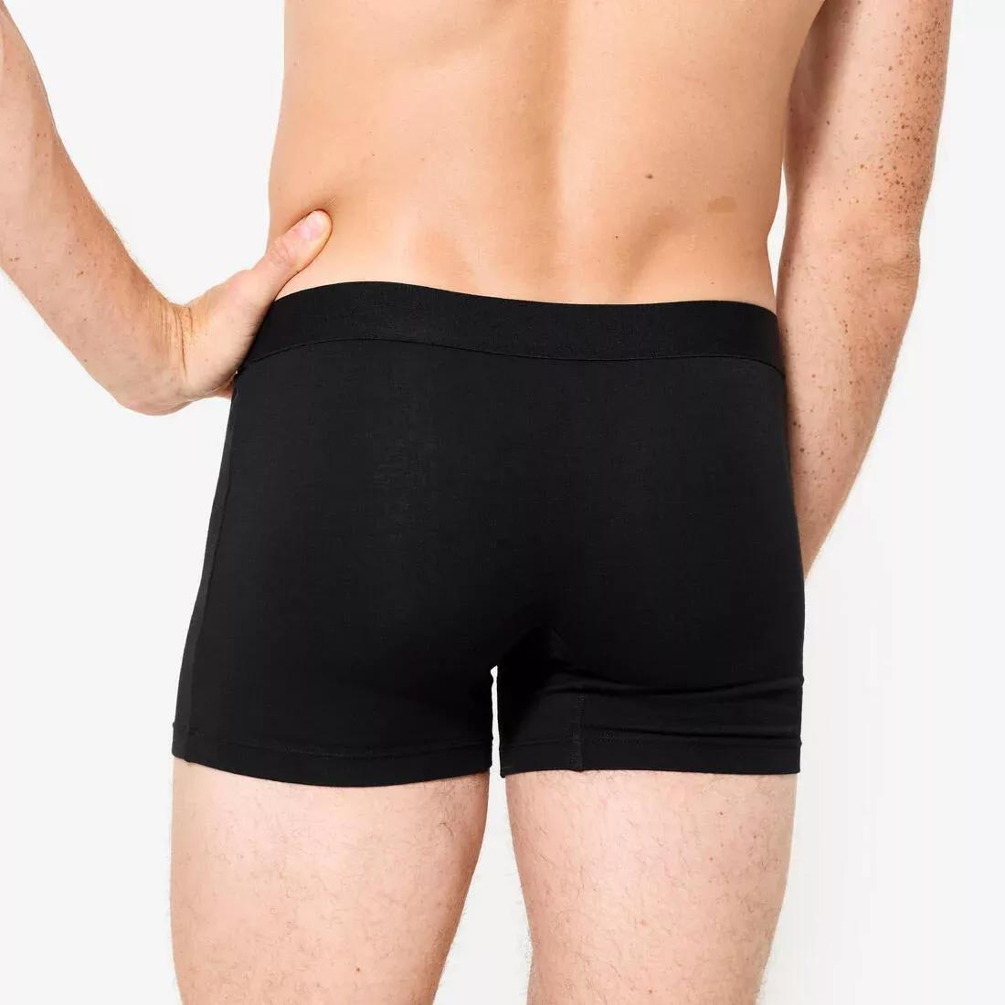Men Cotton Boxers - Tri-Pack, Black, No Color, large image number 3