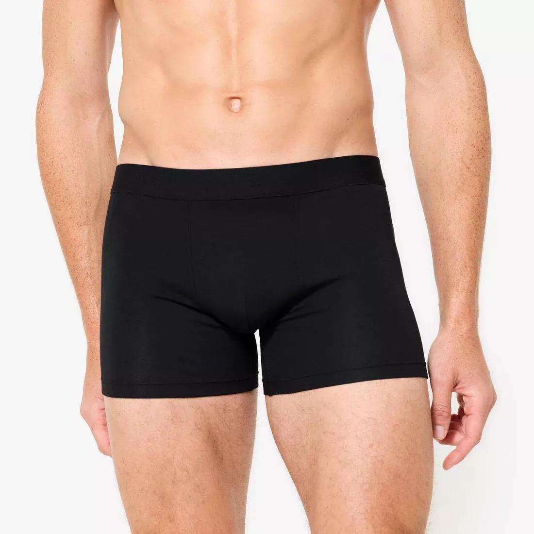 Men Cotton Boxers - Tri-Pack, Black, No Color, large image number 4
