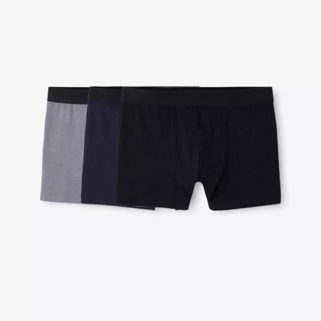 Men Cotton Boxers - Tri-Pack, Black, No Color, large image number 11