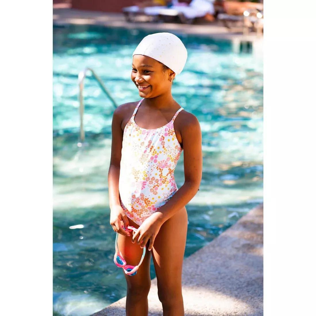 Coated mesh swimming cap - Printed fabric - Size S, White, No Color, large image number 7
