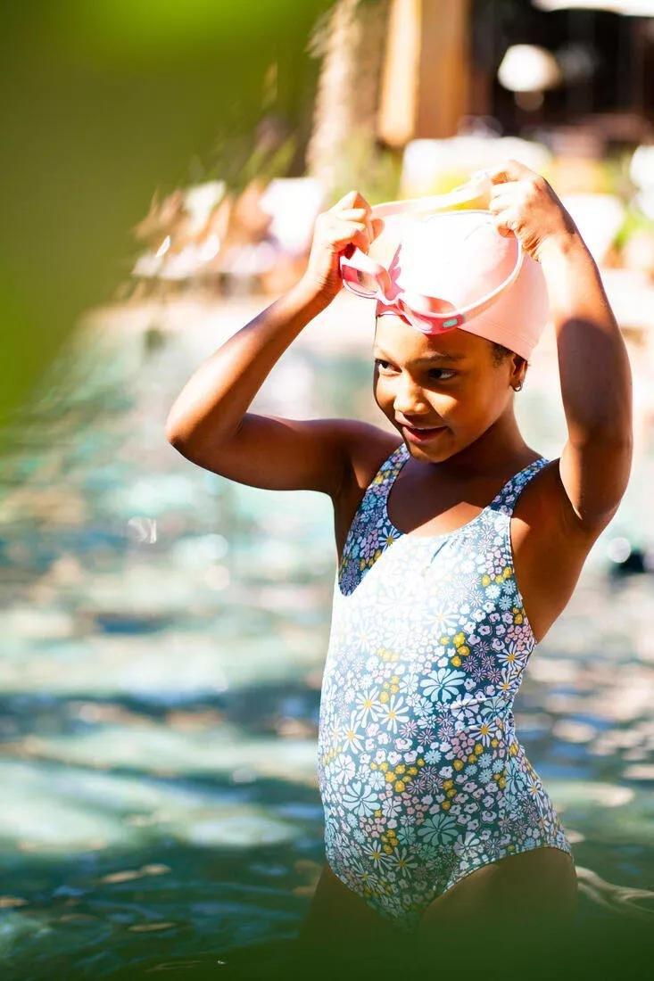 PEARL PINK Coated mesh swim cap - Plain fabric - Size S- Pink, No Color, large image number 3