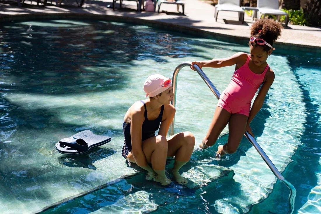 PEARL PINK Coated mesh swim cap - Plain fabric - Size S- Pink, No Color, large image number 7