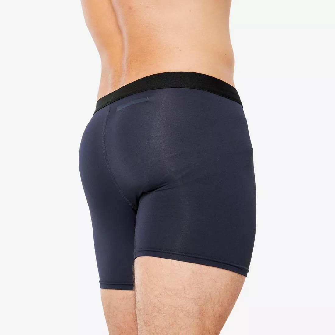 Men's Breathable Microfibre Boxers - Tri-Pack, Dark Blue/Khaki, No Color, large image number 3
