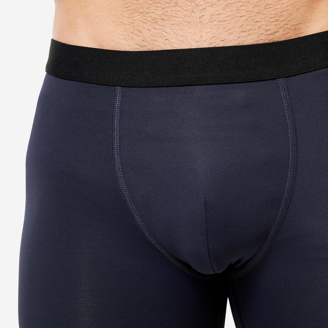 Men's Breathable Microfibre Boxers - Tri-Pack, Dark Blue/Khaki, No Color, large image number 4