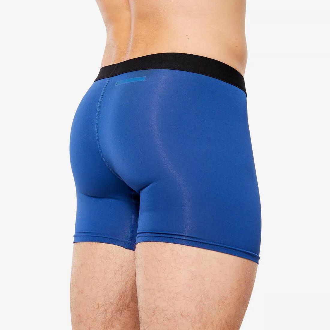Men's Breathable Microfibre Boxers - Tri-Pack, Dark Blue/Khaki, No Color, large image number 11