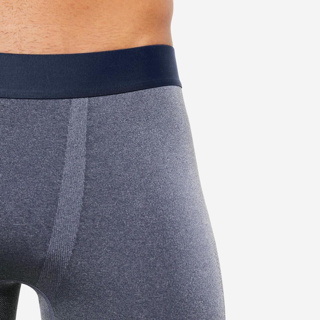 ASPHALT BLUE Men's long seamless boxer - Dark blue, , large image number 3