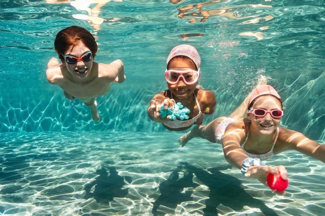 Kids Girls Swimming Goggles - Xbase Dye S Clear Lenses, Pink, No Color, large image number 5