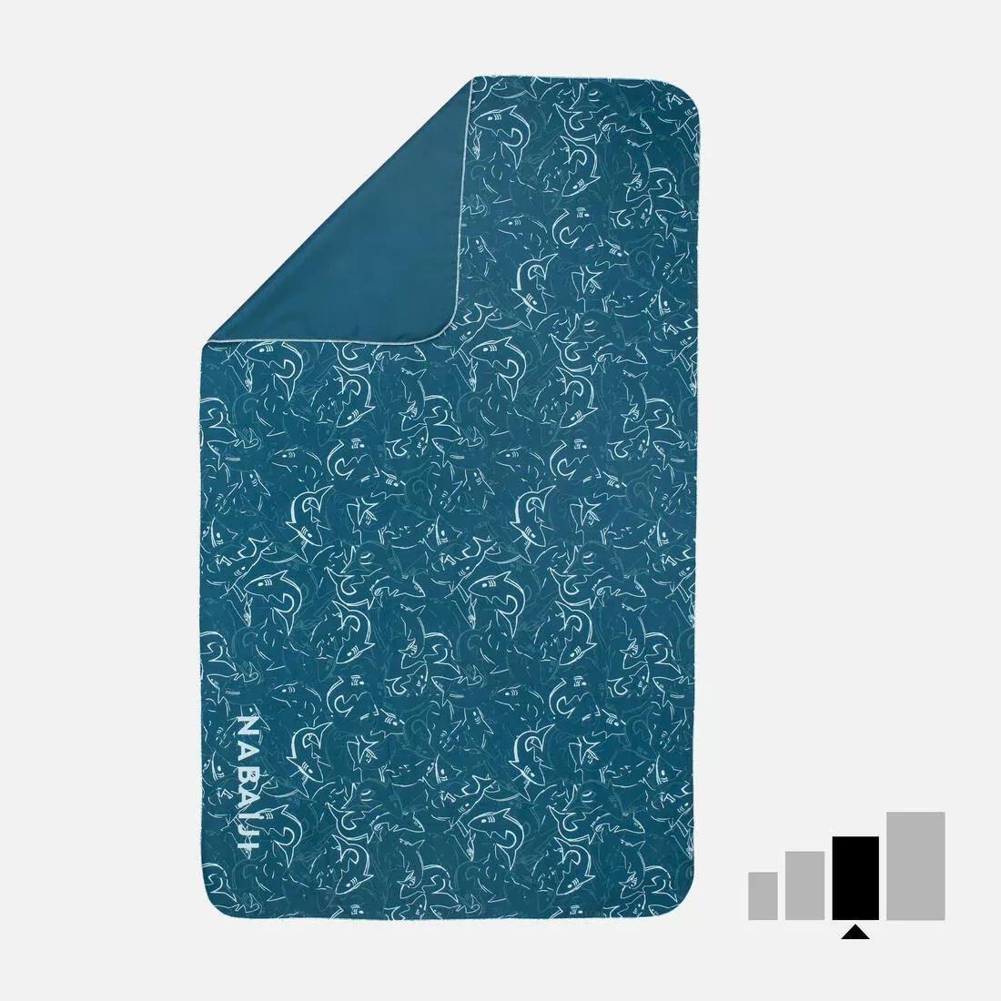 Compact Microfibre Swimming Towel - Size L 80 x 130 cm, Green, No Color, medium