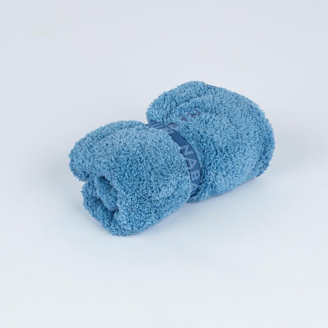 Swimming Soft Microfibre Hair Towel, Blue, No Color, large image number 4