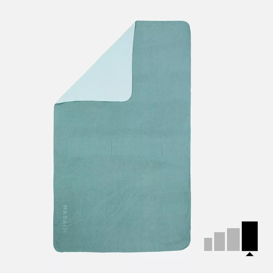 DEFAULT Swimming Microfibre Towel Size XL 110 x 175 cm - Striped, No Color, large image number 0