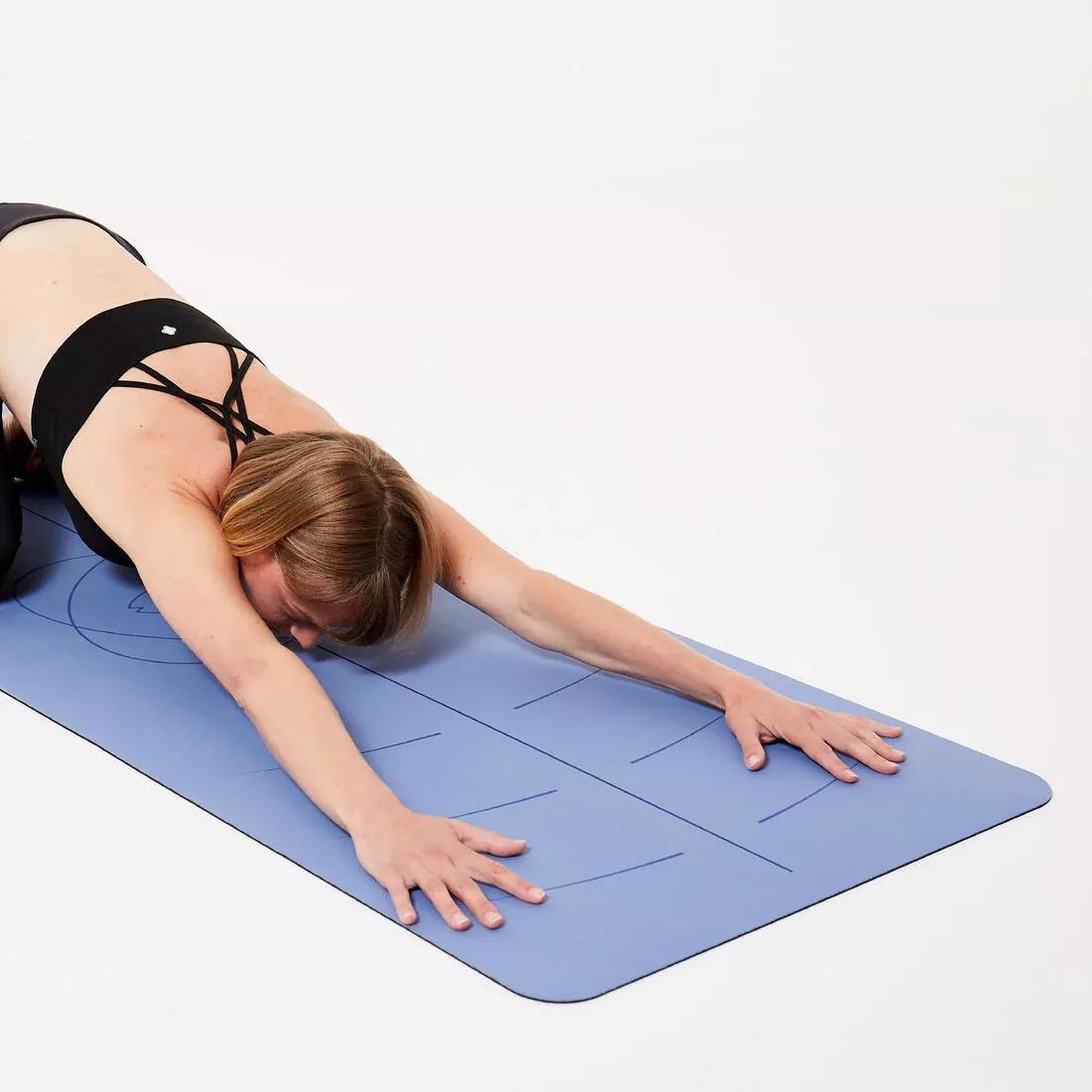 DUSK BLUE 4 mm Thick Ultra Grippy Dynamic Yoga Mat, No Color, large image number 2
