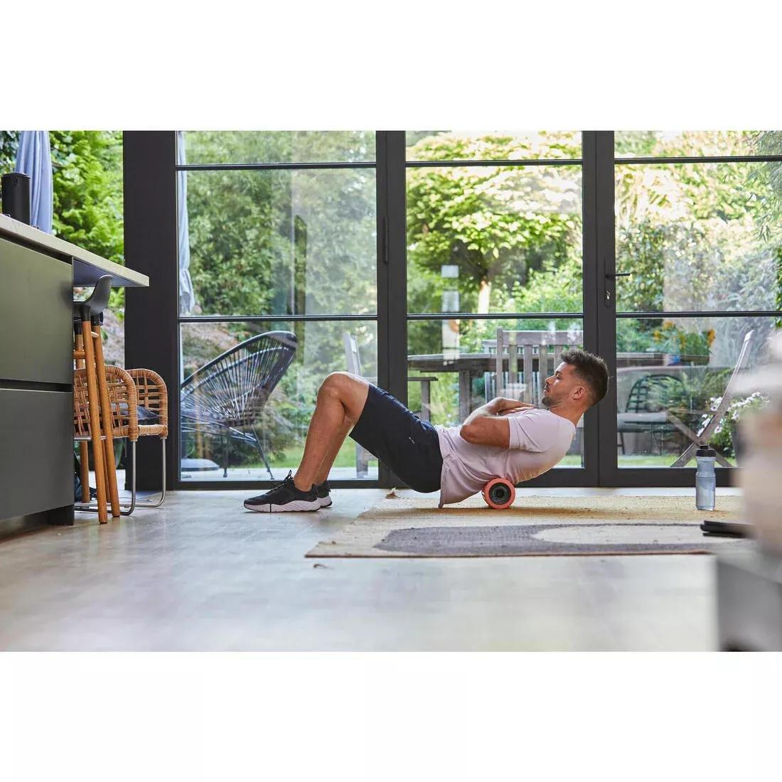 Hard Massaging Foam Roller, Pink, 5401_000, large image number 4