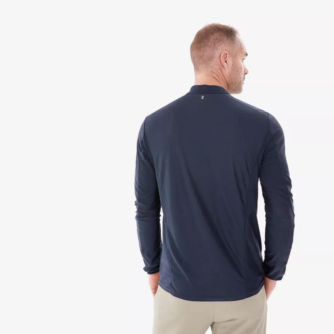 Men Long-Sleeved Mountain Walking T-Shirt - MH500, Navy, No Color, large image number 4