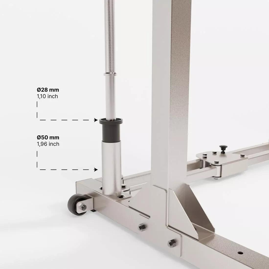 WHITE Ultra-Compact 2-Second Fold-Down Weight Training Rack 120 kg, No Color, large image number 9