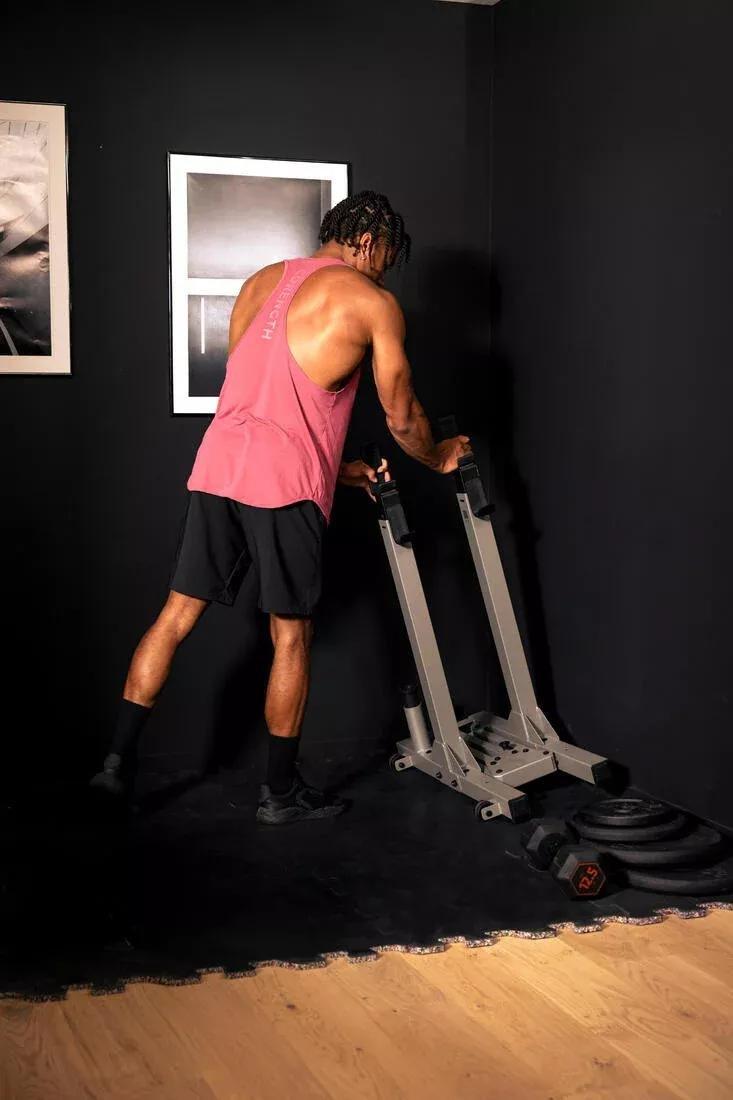 WHITE Ultra-Compact 2-Second Fold-Down Weight Training Rack 120 kg, No Color, large image number 11