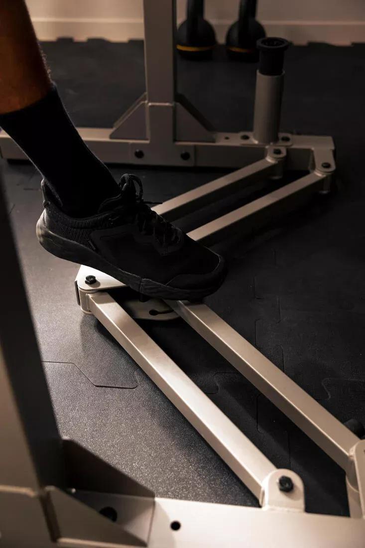 WHITE Ultra-Compact 2-Second Fold-Down Weight Training Rack 120 kg, No Color, large image number 12