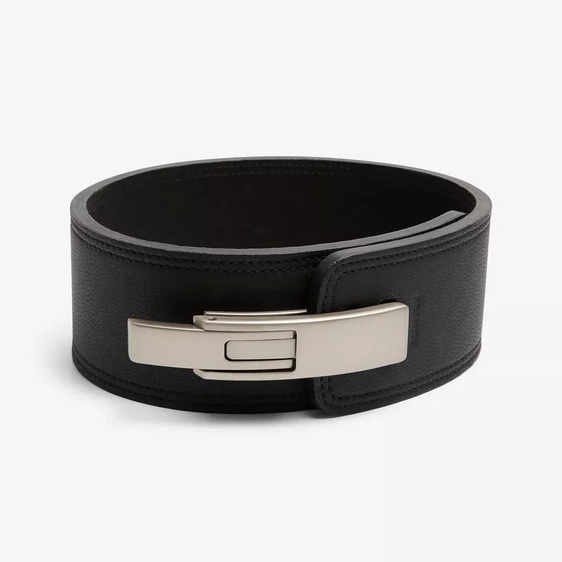 Powerlifting Belt with Lever, Beige, No Color, medium