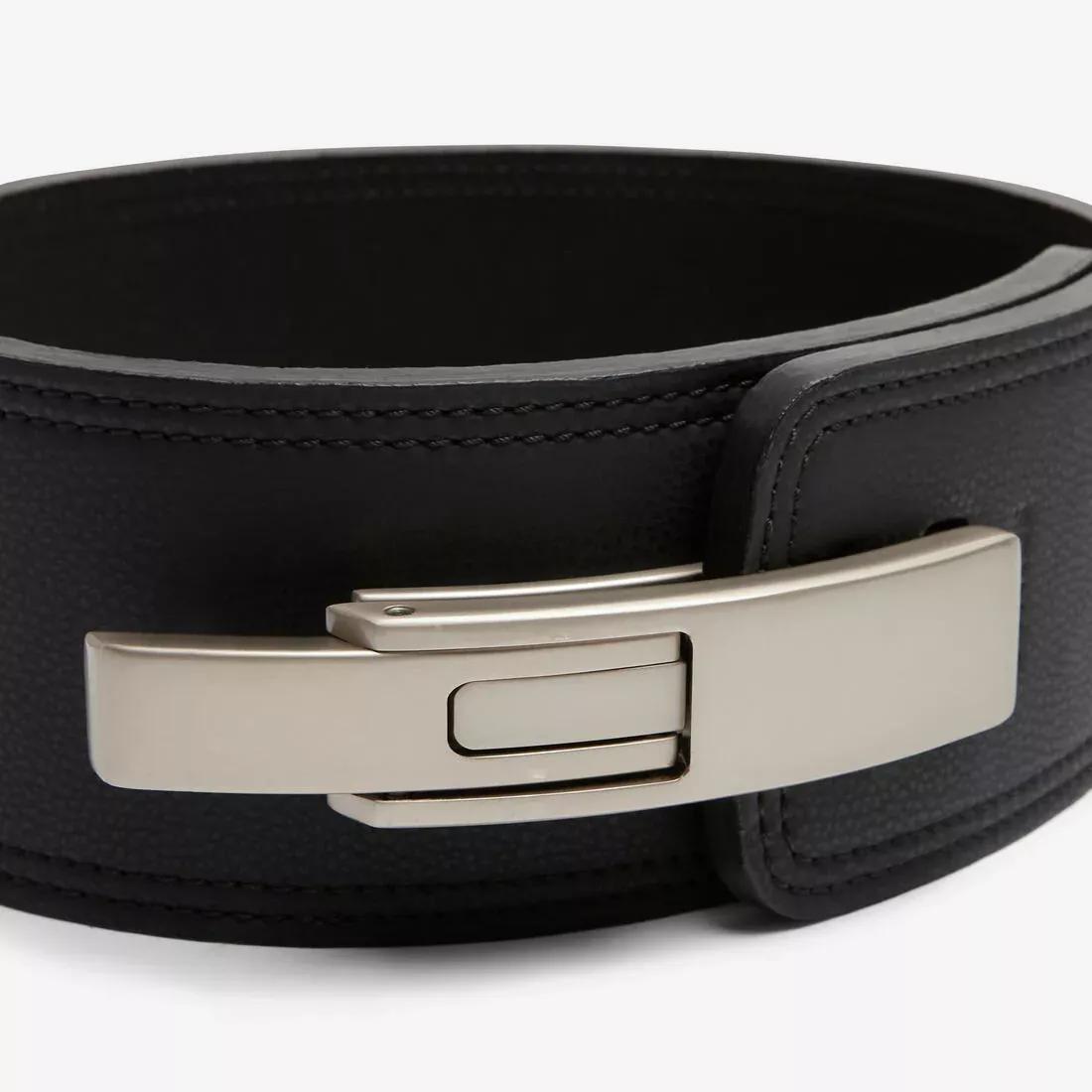 Powerlifting Belt with Lever, Beige, No Color, large image number 3