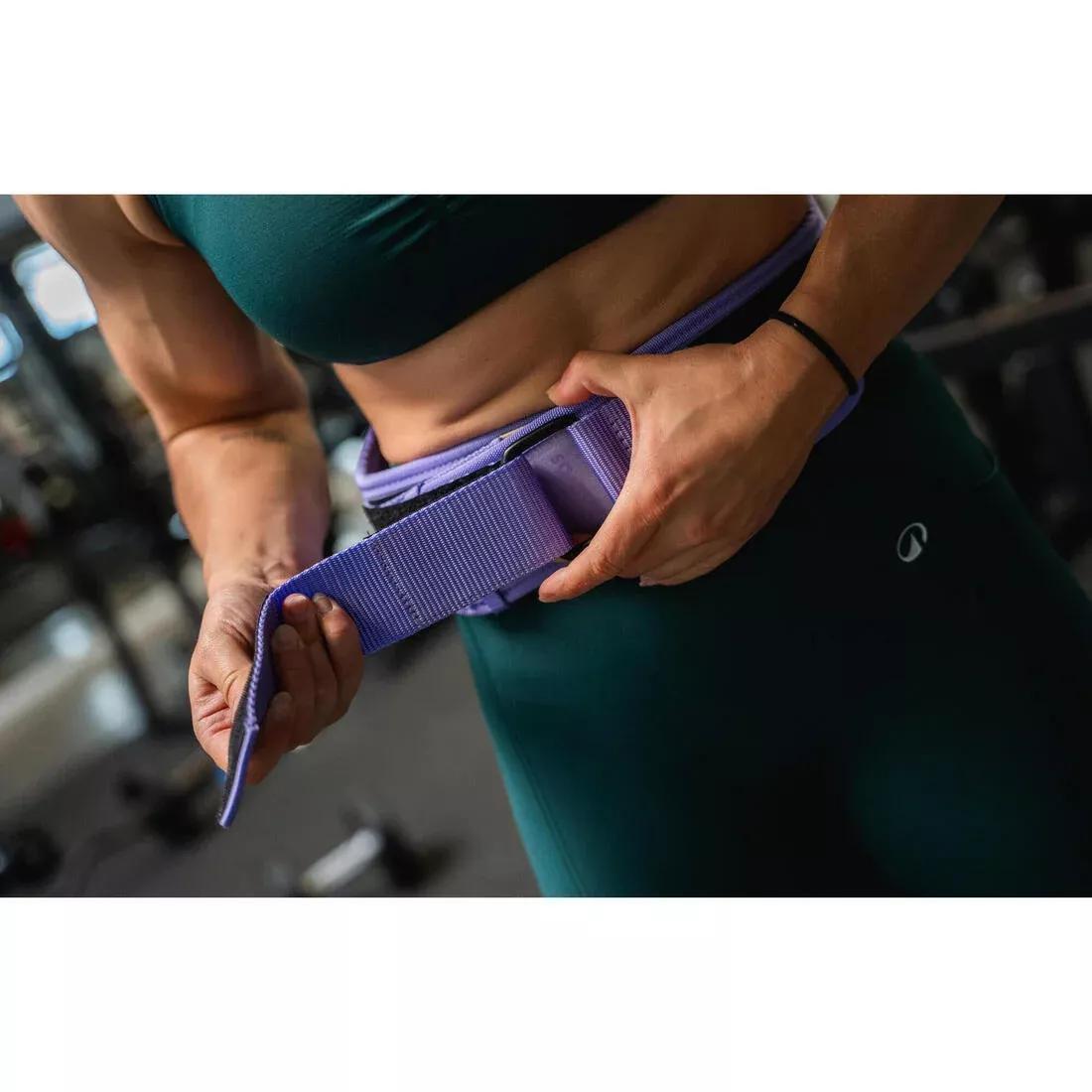 Weight Training Lumbar Belt with Double Fastening System, Purple, No Color, large image number 9