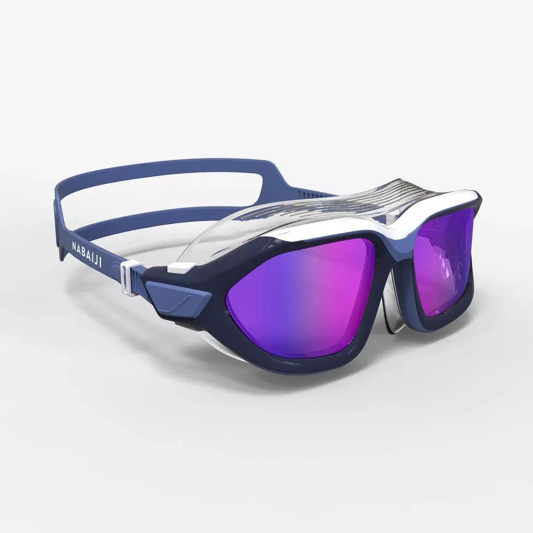DEFAULT Swimming pool mask ACTIVE - Mirror lenses - Small size - Blue white, No Color, large image number 3