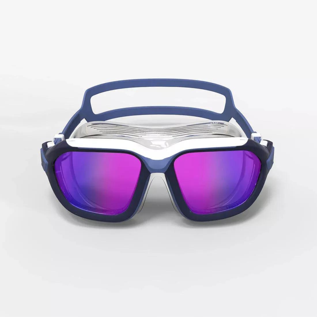 DEFAULT Swimming pool mask ACTIVE - Mirror lenses - Small size - Blue white, No Color, large image number 7