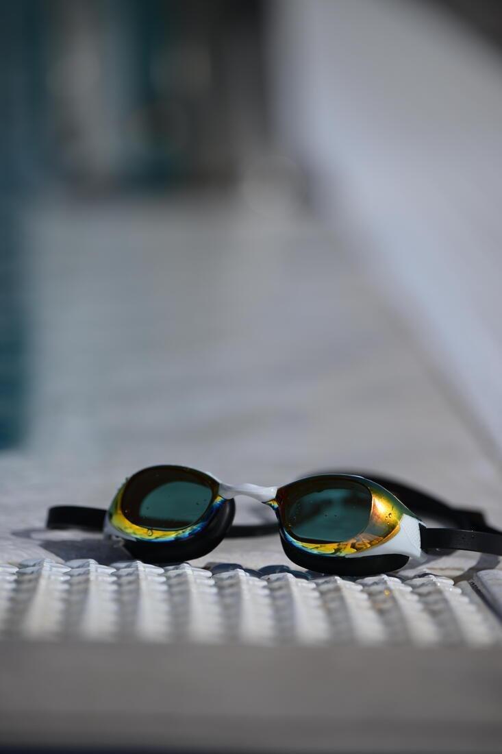 Swimming Goggles - Bfit - One Size, White Mirrored Lenses, No Color, large image number 5