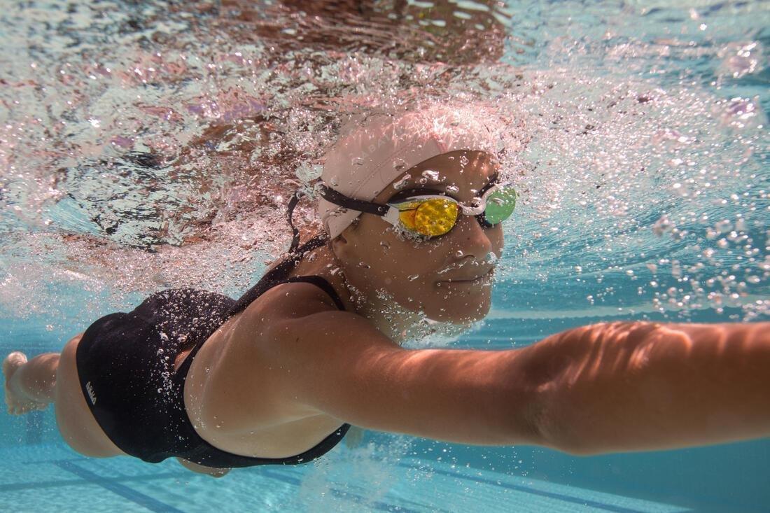 Swimming Goggles - Bfit - One Size, White Mirrored Lenses, No Color, large image number 13