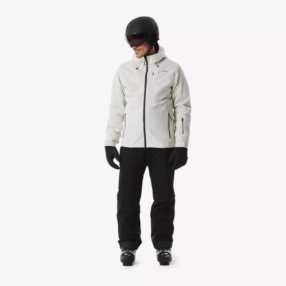 SMOKED BLACK Men's warm and comfortable ski trousers, SNB 100-black, No Color, large image number 2