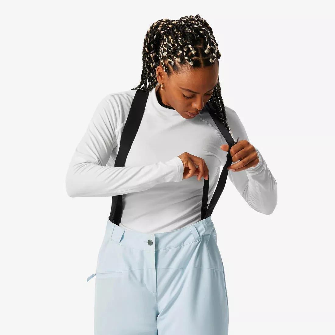 Women Warm And Comfortable Skiing And Snowboarding Trousers - Ski 100, Black, 5401_000, large image number 6