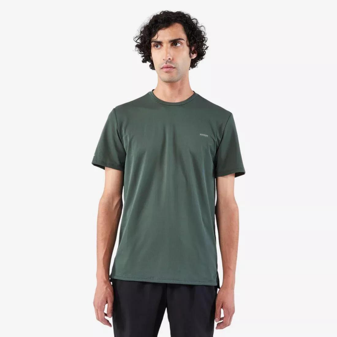 Men Running Breathable T-Shirt - Run 500 Dry, Green, No Color, large image number 0