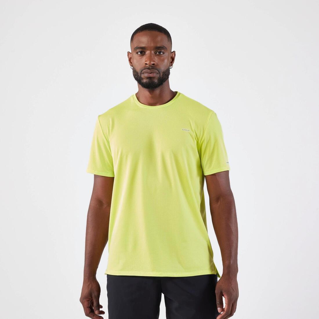 Men Running Breathable T-Shirt - Run 500 Dry, Green, No Color, large image number 1