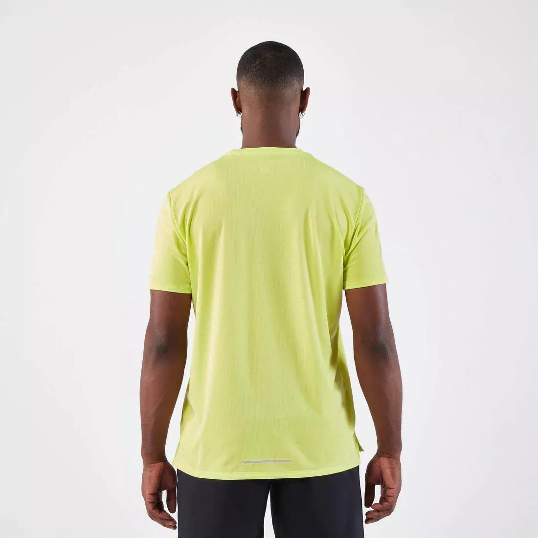 Men's Running Breathable T-shirt KIPRUN Run 500 Dry-yellow lemon, No Color, large image number 12