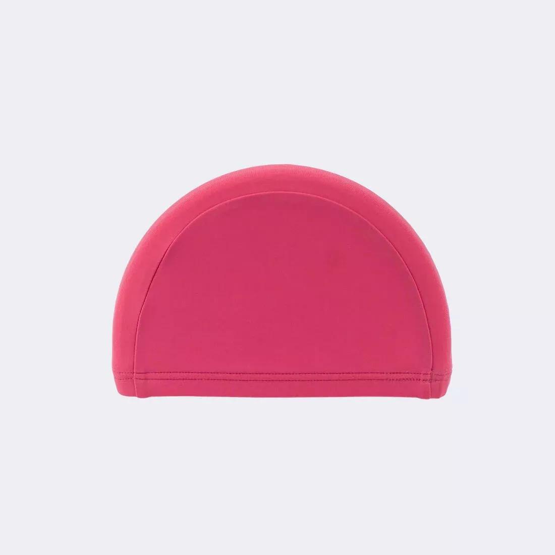 Kids Girls Mesh Swimming Cap - Plain Fabric - Size S, Pink, No Color, large image number 9