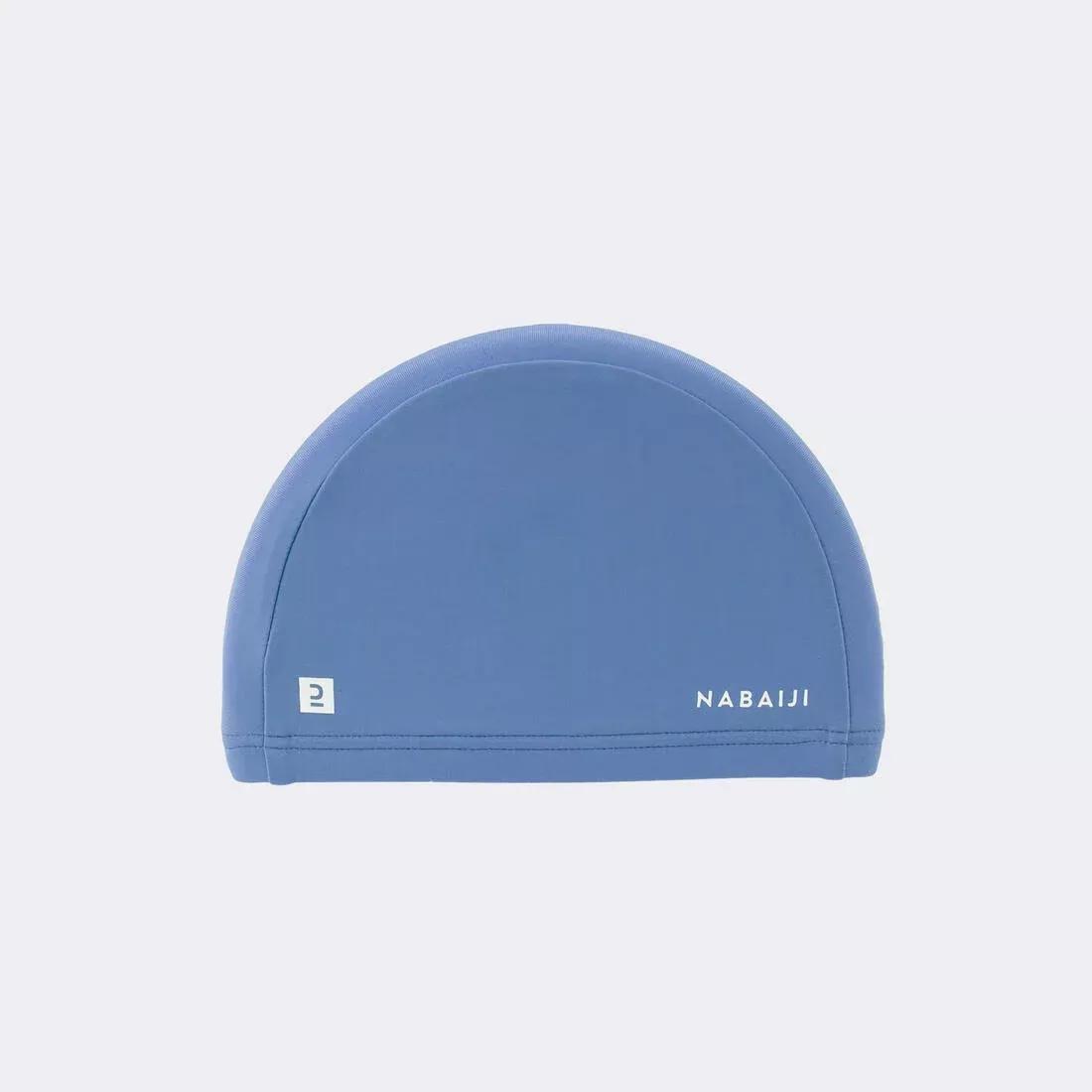Kids Unisex Mesh Swimming Cap - Plain Fabric - Size S, Blue, No Color, large image number 1