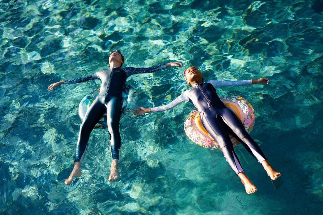 Kids Unisex Mesh Swimming Cap - Plain Fabric - Size S, Blue, No Color, large image number 10