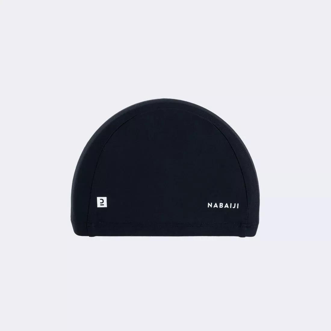 Kids Unisex Mesh Swimming Cap - Plain Fabric - Size S, Black, No Color, large image number 0