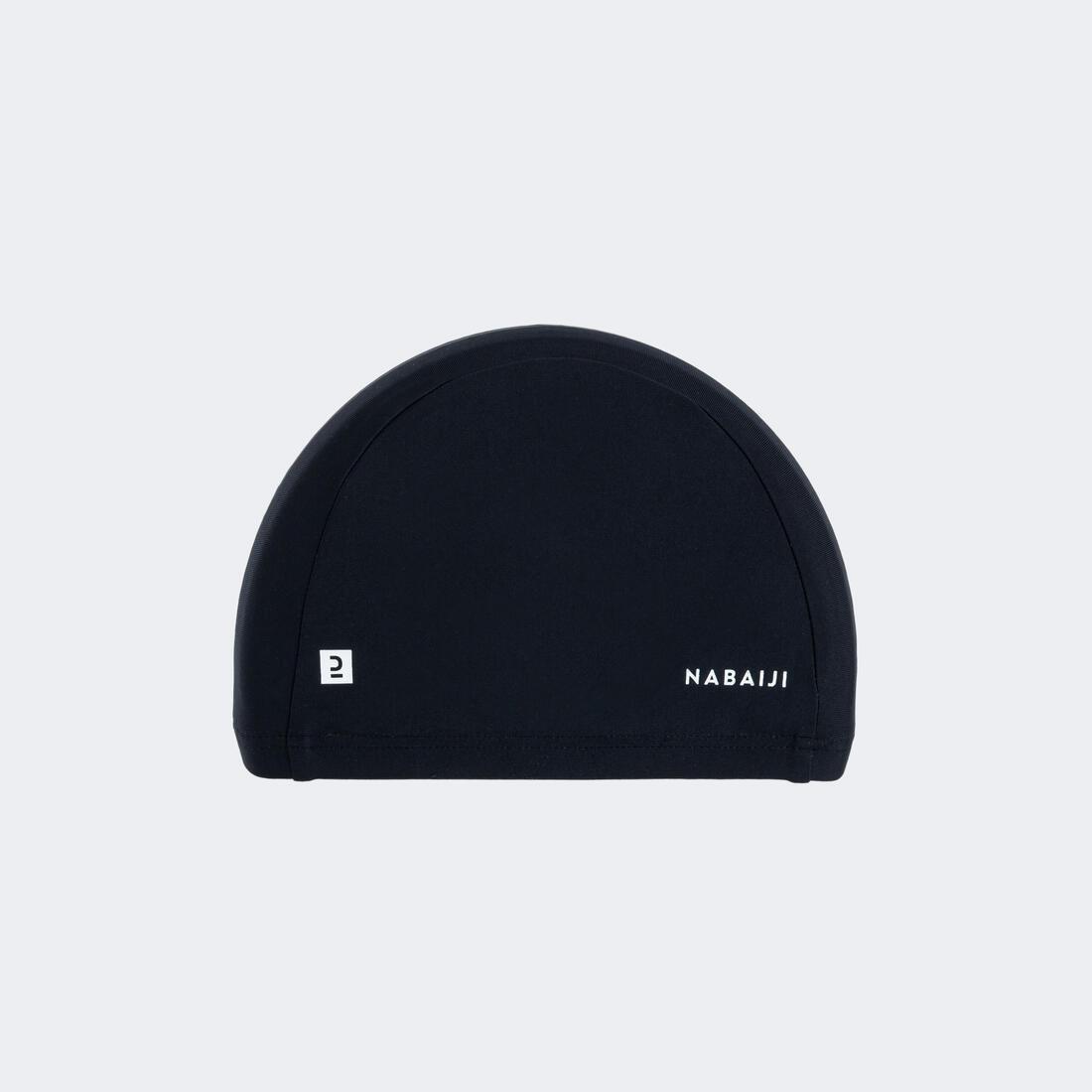Kids Unisex Mesh Swimming Cap - Plain Fabric - Size S, Black, No Color, large image number 1