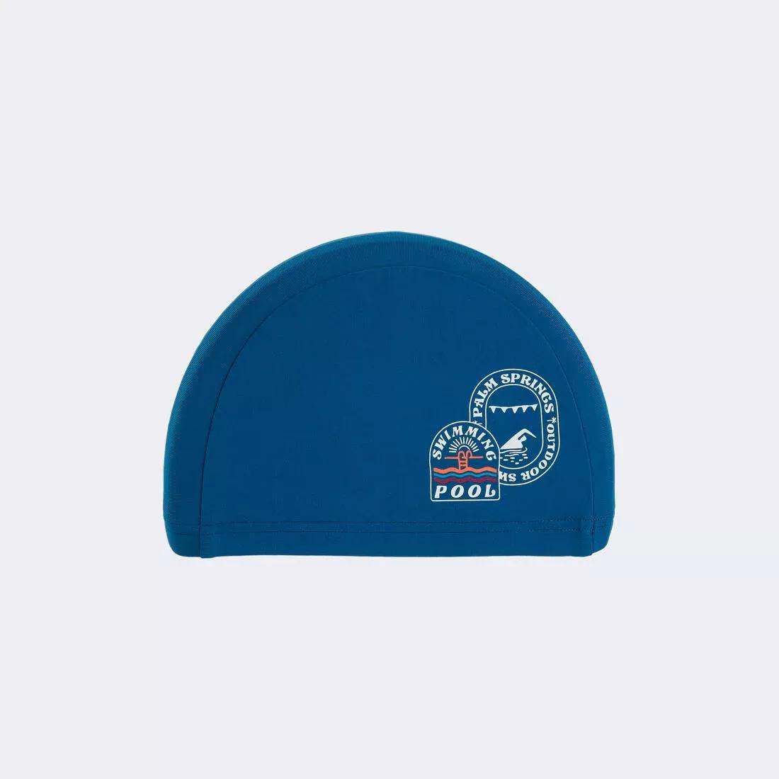 Kids Boys Mesh Swim Cap - Printed Fabric - Size S, Navy, No Color, large image number 0