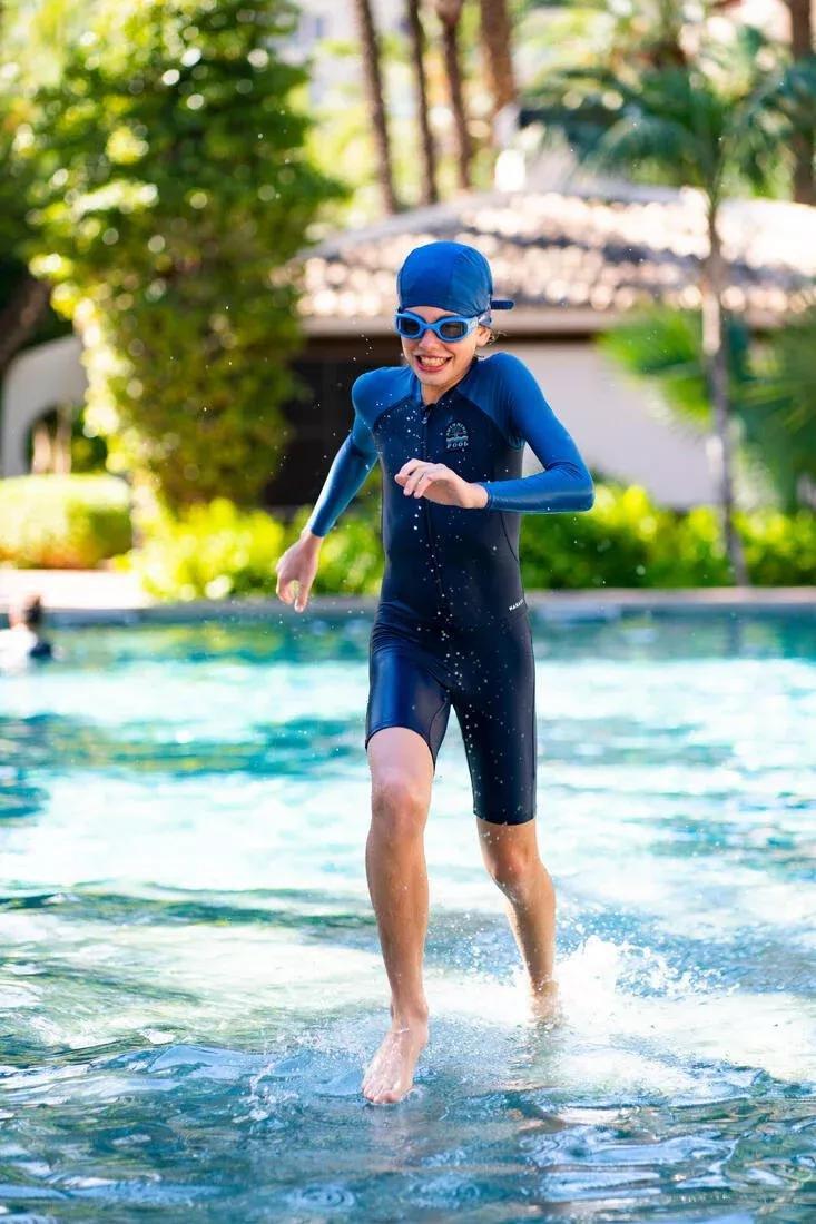 Kids Boys Mesh Swim Cap - Printed Fabric - Size S, Navy, No Color, large image number 4
