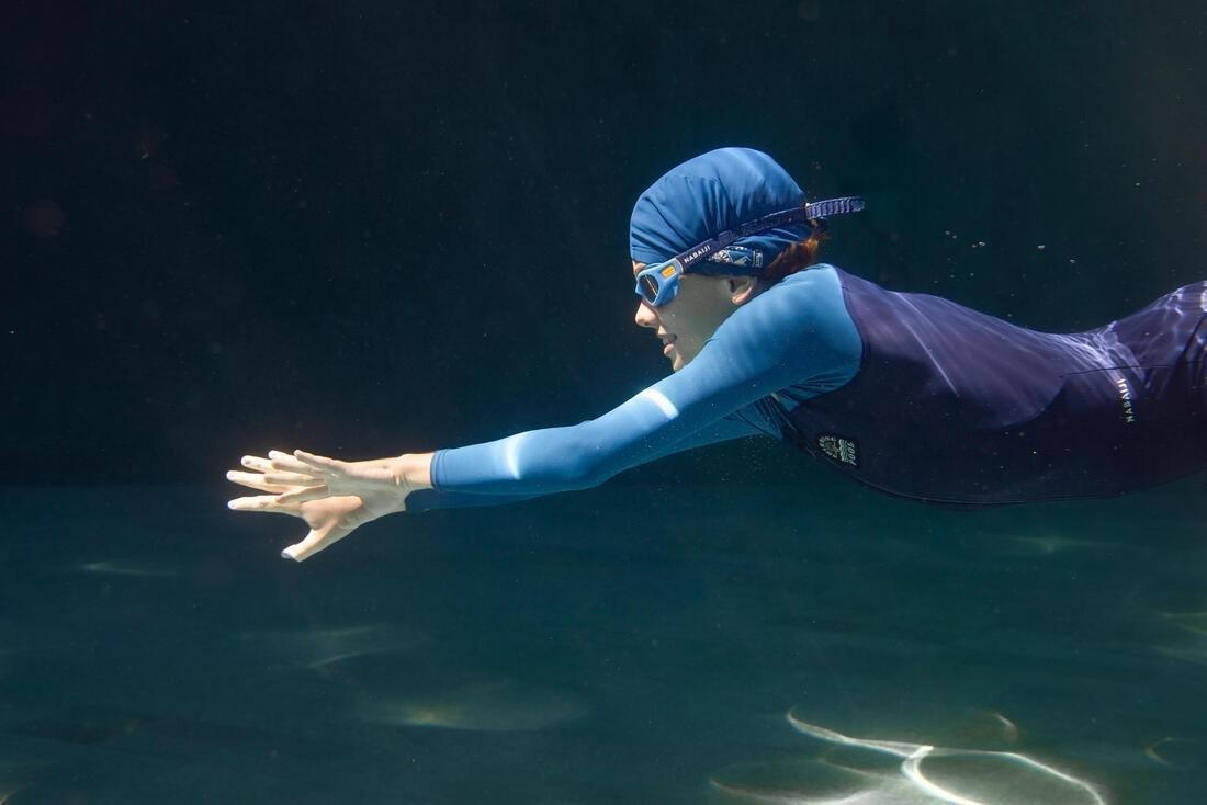 Kids Boys Mesh Swim Cap - Printed Fabric - Size S, Navy, No Color, large image number 9